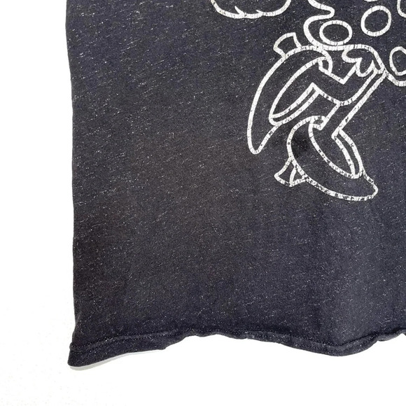 Disney Black Silver Allover Sparkle Minnie Mouse Graphic Boxy Tee Xlarge Women’s - Picture 4 of 11